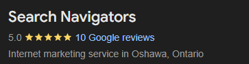 Search Navigators 5 star Reviews